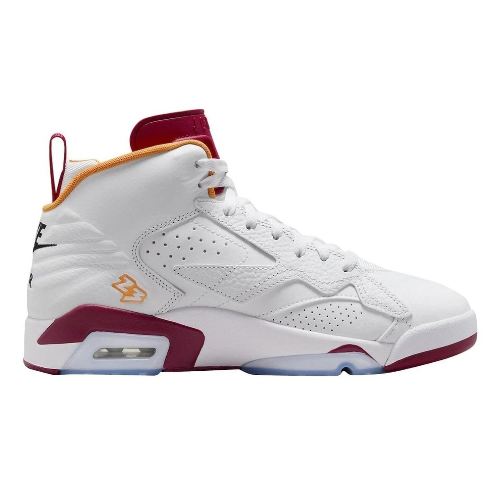 Mens Size 14- Nike Jordan MVP Basketball Shoes White Orange Red DZ4475-168 NEW - Picture 5 of 8